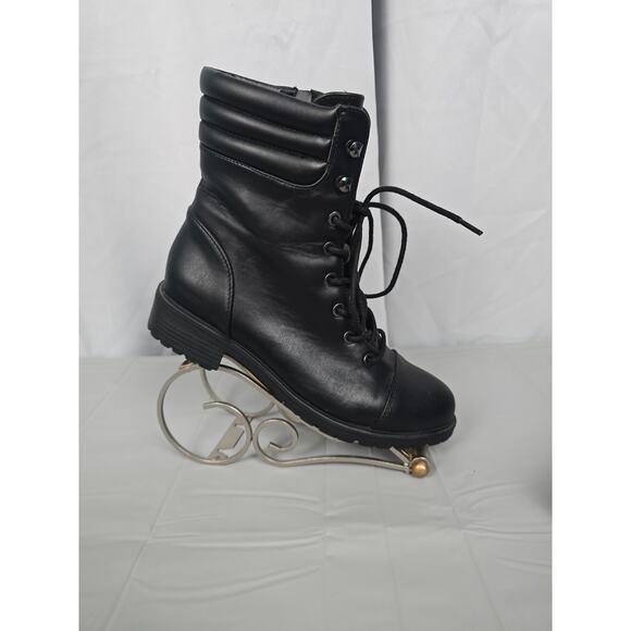 Express Y2K Chunky Women's 8 Combat Boots Goth Grunge Lace‎ Steam Punk - Picture 5 of 16